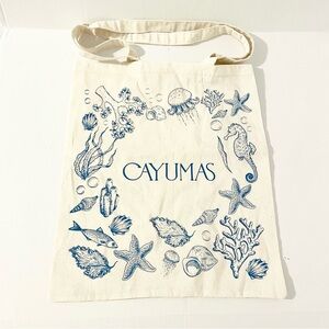 Cayumas Canvas Tote Bag Sea Ocean Print Venetian Shoes Friulane